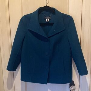 Talbots Teal Wool Coat Jacket